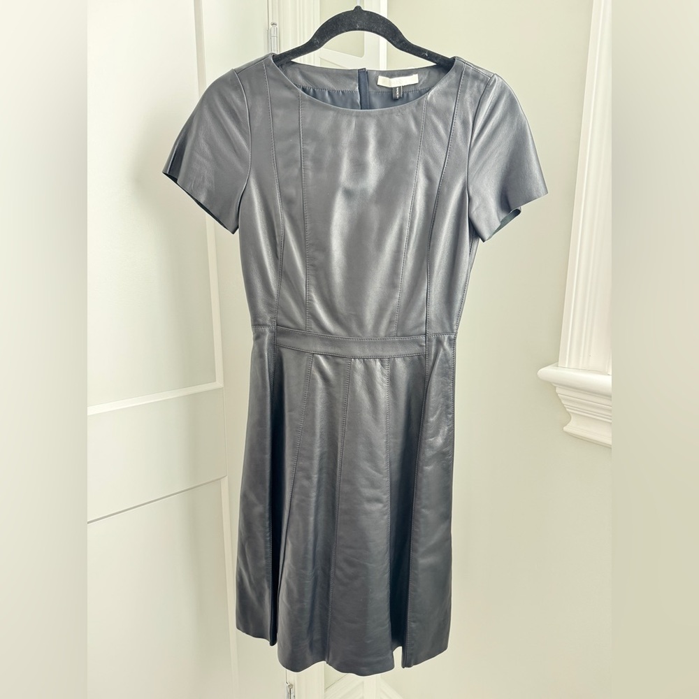 Boss Black leather Midi Dress